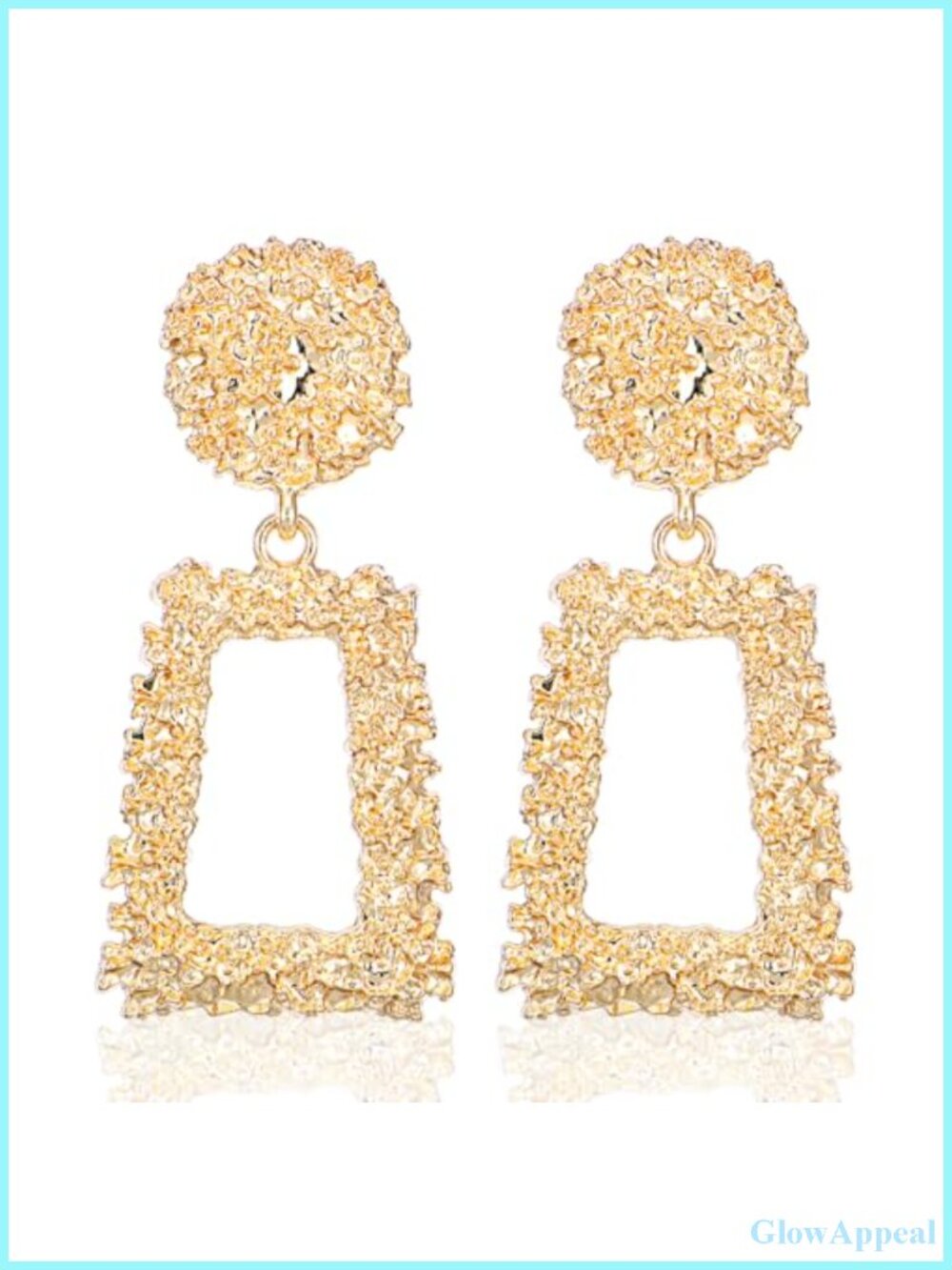 Clip On Dangle Earrings for Women, Large Geometric Statement Earrings, Non